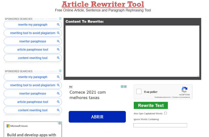 Reword or Paraphrase Text Content - ArticleRewriterTool.com