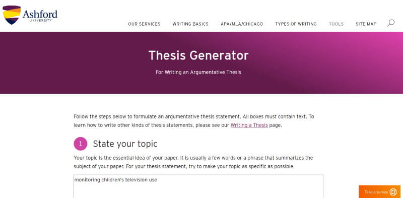 3 part thesis statement generator