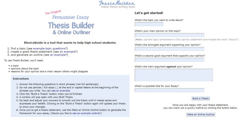 Tom March Thesis Builder